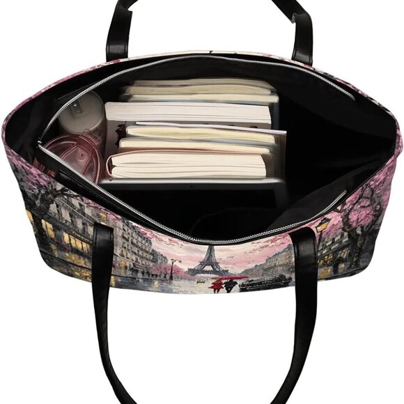 PU Leather Tote Bag for Women Large Capacity Stylish Shoulder Handbag